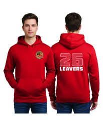 Leavers Personalised Custom Hoodie – Front Embroidered School Logo, "Leavers" Design & Customised "26" Names inside Date 2026